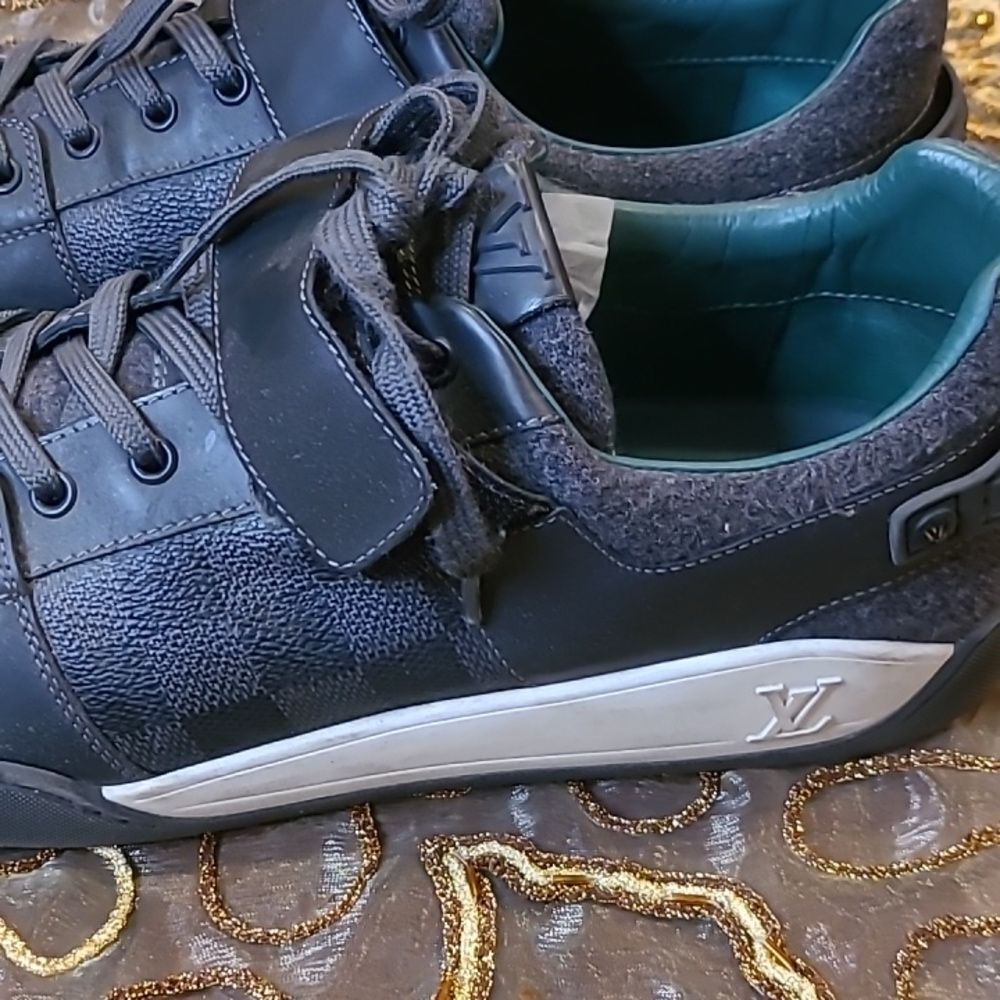 Louis Vuitton Graphite Elliptic Damier Trainers Sneakers size 10 - Picture 5 of 11